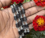 Pure Tulasi Mala with Metal Flower & Ball Accents – Premium Tulasi Beads - Image 3