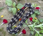 Pure Tulasi Mala with Metal Flower & Ball Accents – Premium Tulasi Beads - Image 2
