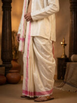 Matka Silk Dhoti with Uttariya – Traditional Vaishnava Dress - Image 3
